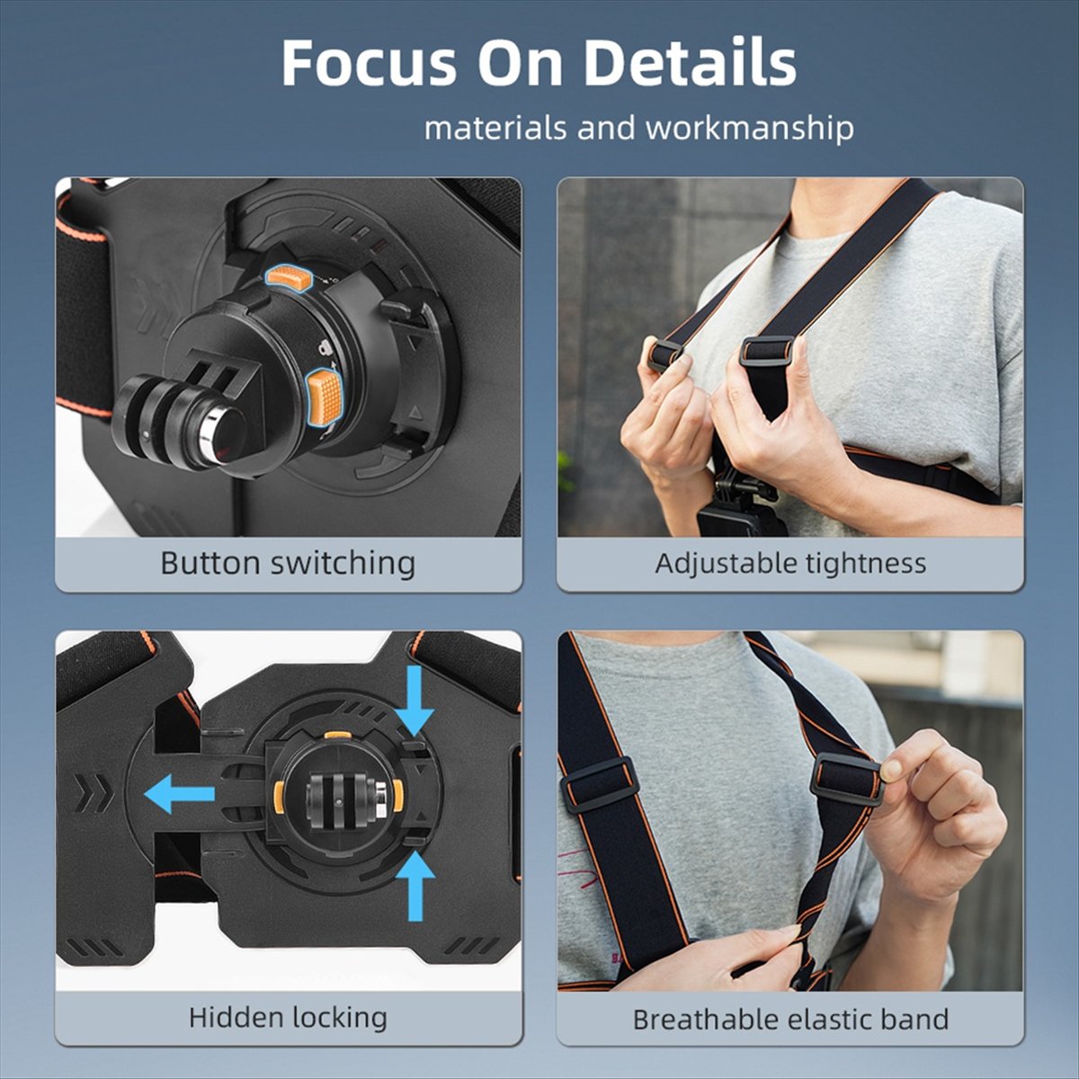 【Camera Accessories】 Chest Str - Action Camera Chest Strap Harness Mount ulasan dan harga
