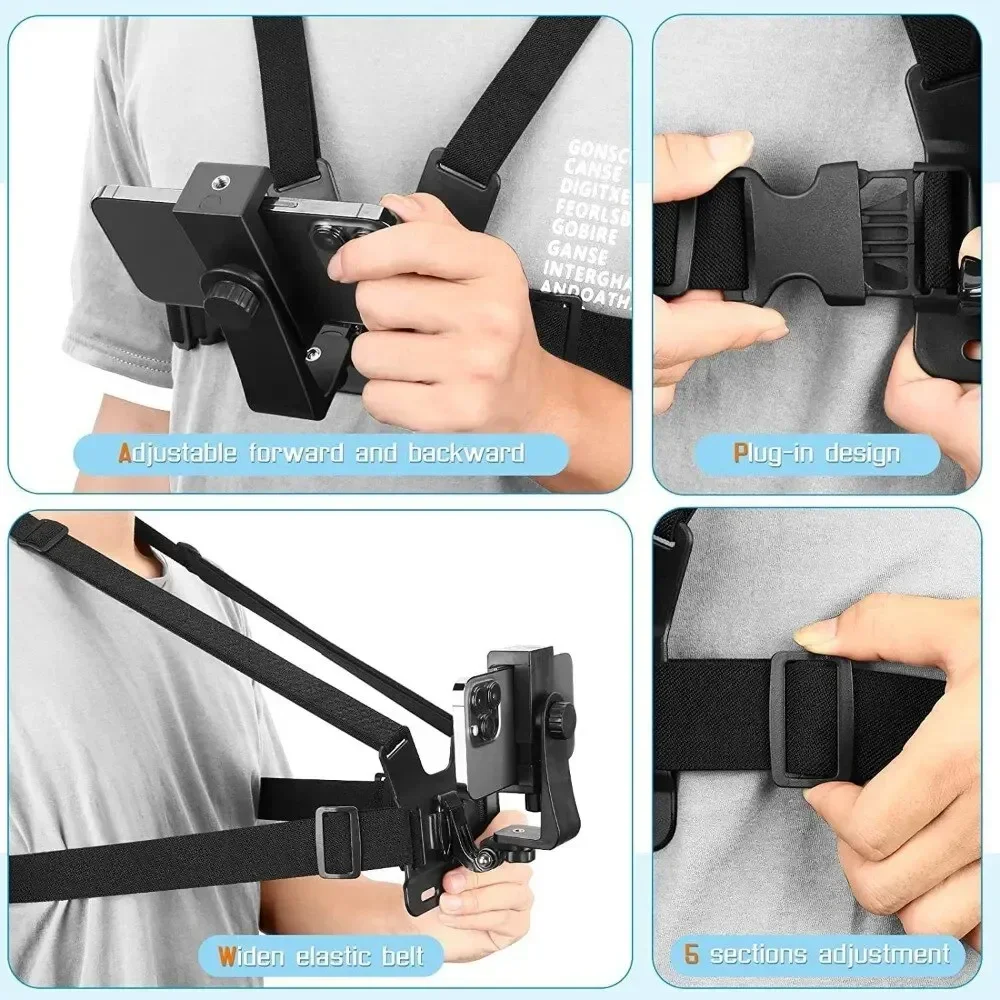 Chest Harness Mount Adjustable - Action Camera Chest Strap Harness Mount ulasan dan harga