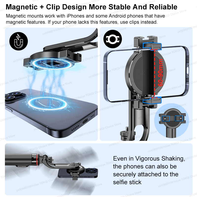 TOKQI C20 Magnetic Selfie Stic - Action Camera Selfie Stick Invisible ulasan dan harga