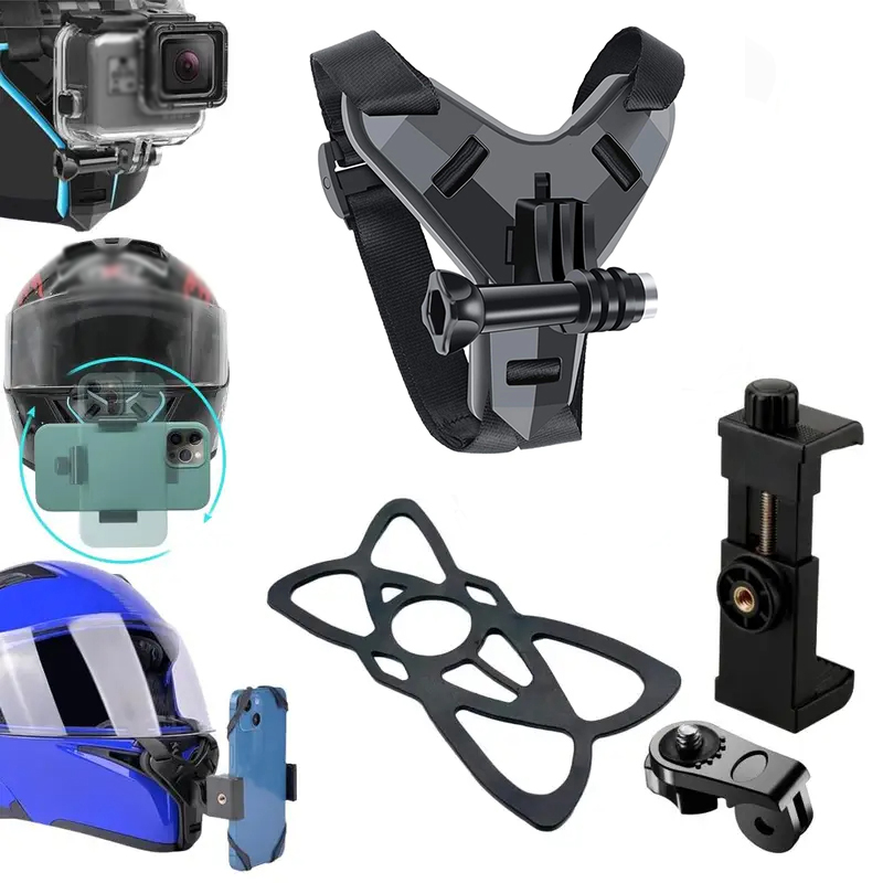 Motorcycle Helmet Phone & Acti - Action Camera Motorcycle Helmet Mount ulasan dan harga