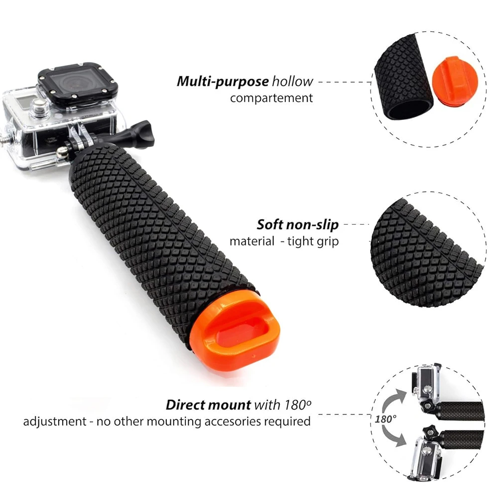 Floating Hand Grip Waterproof  - Action Camera Floating Handle Grip ulasan dan harga