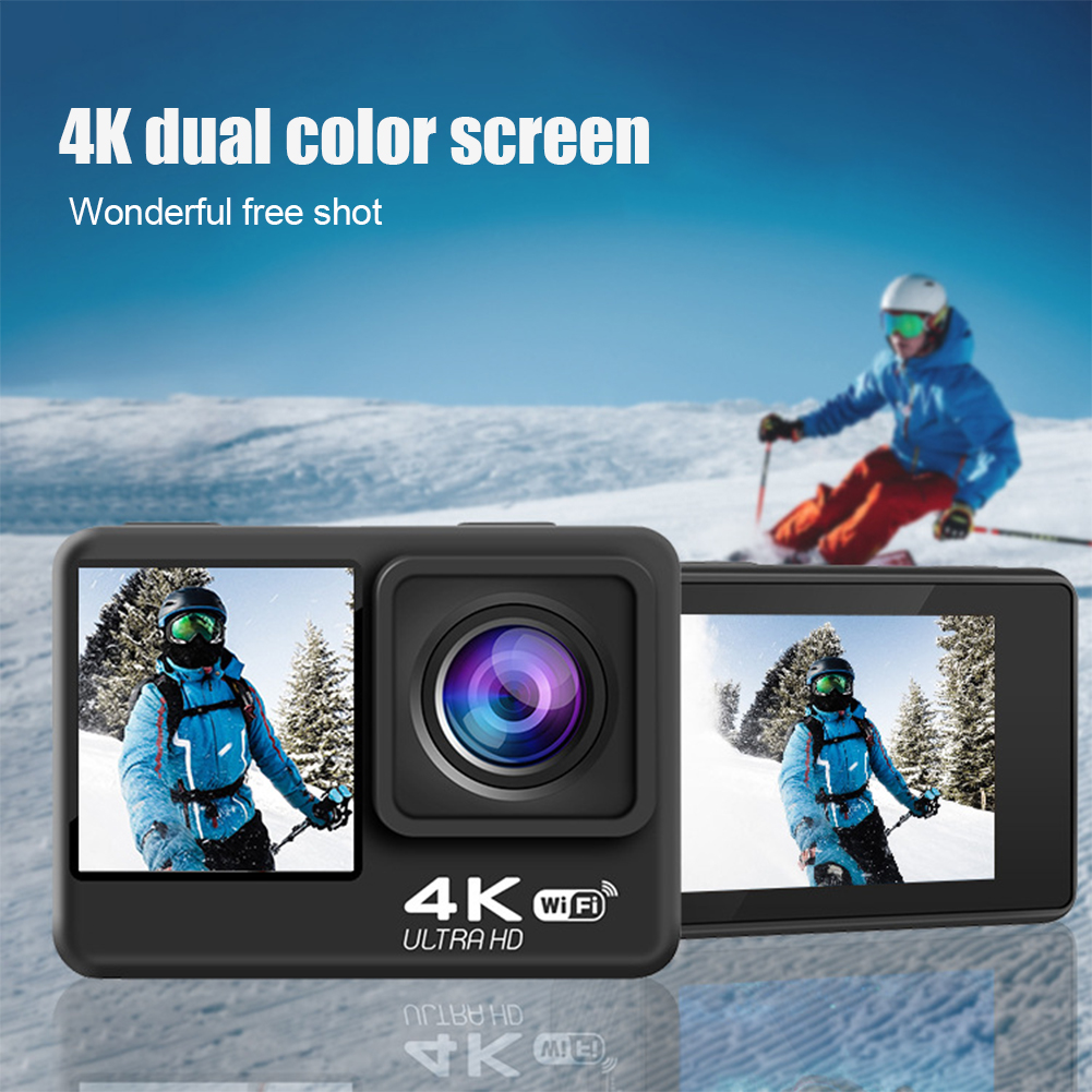 4K 60FPS Action Camera with Re - Action Camera 4K 60Fps Dual Screen ulasan dan harga