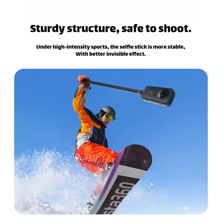 For Insta360 114cm Automatic I - Action Camera Selfie Stick Invisible ulasan dan harga