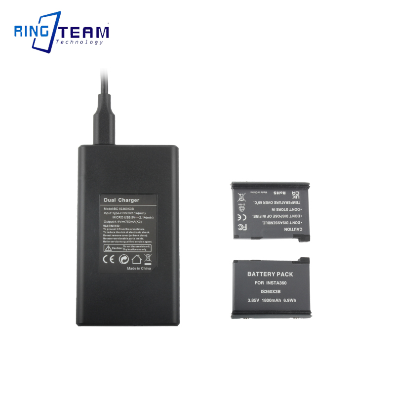 IS360X3B Battery Pack For Inst - Action Camera Battery Charger Dual Pack ulasan dan harga