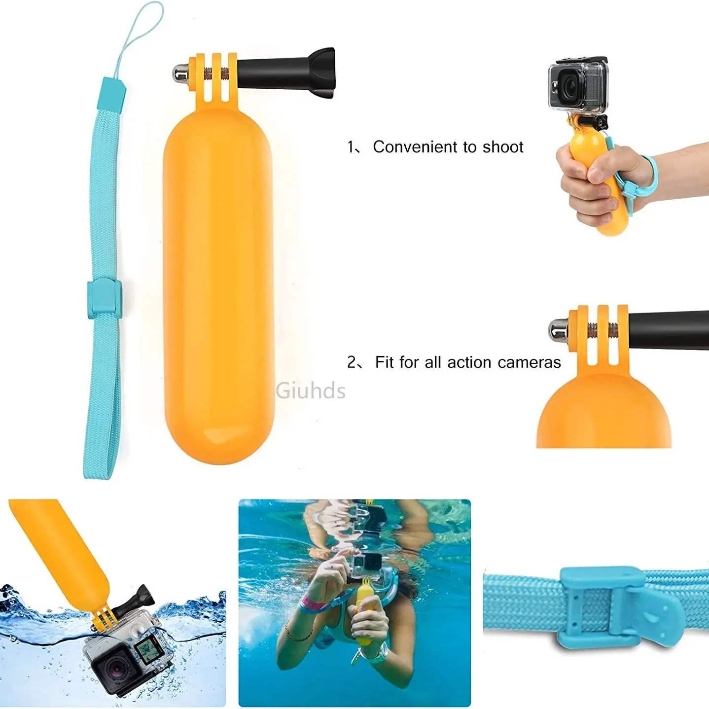 Portable Floating Hand Grip Ha - Action Camera Floating Handle Grip ulasan dan harga