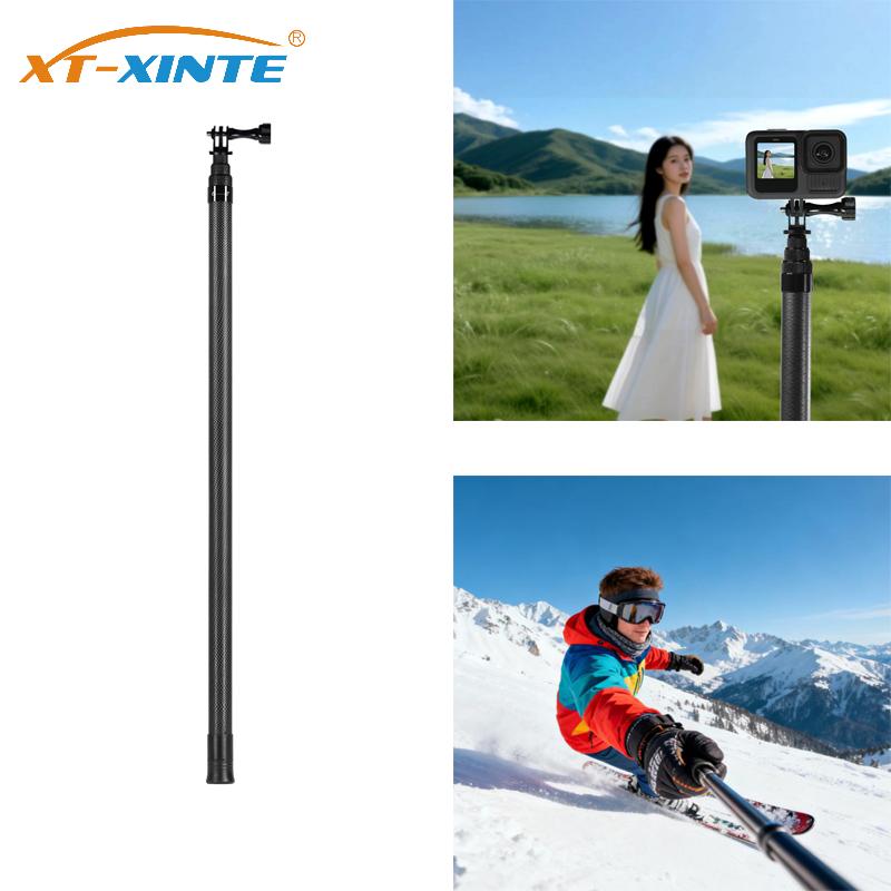 1.5m 3m Carbon Fiber Invisible - Action Camera Selfie Stick Invisible ulasan dan harga