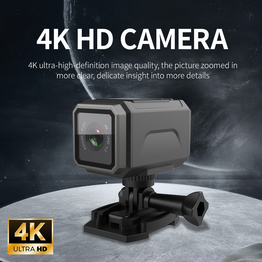 4K EIS Action Camera 125° Wide - Action Camera Motorcycle Helmet Mount ulasan dan harga