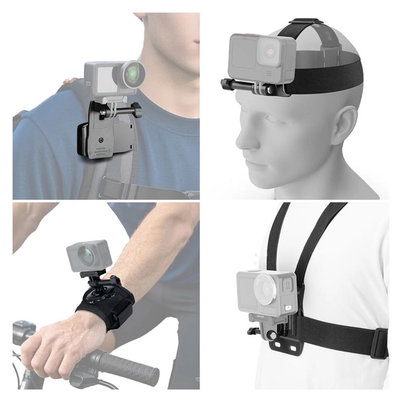 B03B-Chest Strap Mount Belt Ha - Action Camera Chest Strap Harness Mount ulasan dan harga