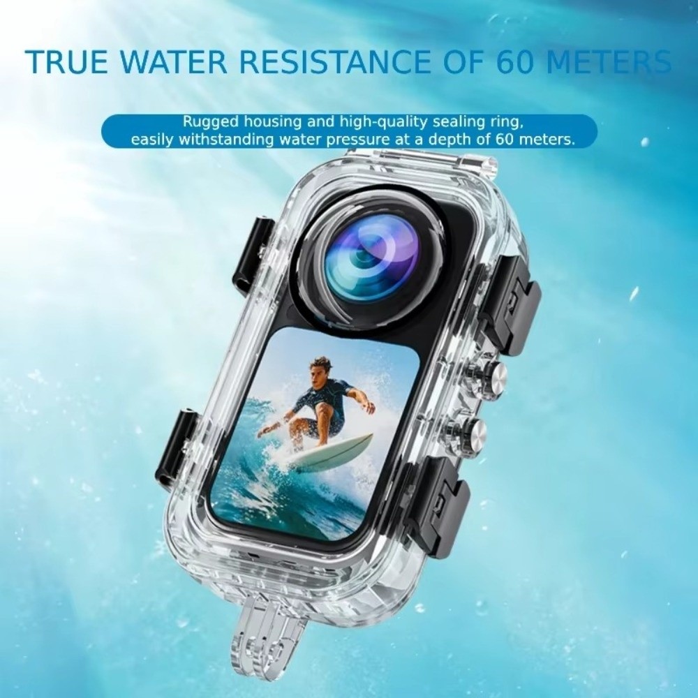 60M Invisible Dive Case Hard P - Action Camera Diving Case Underwater 60M ulasan dan harga