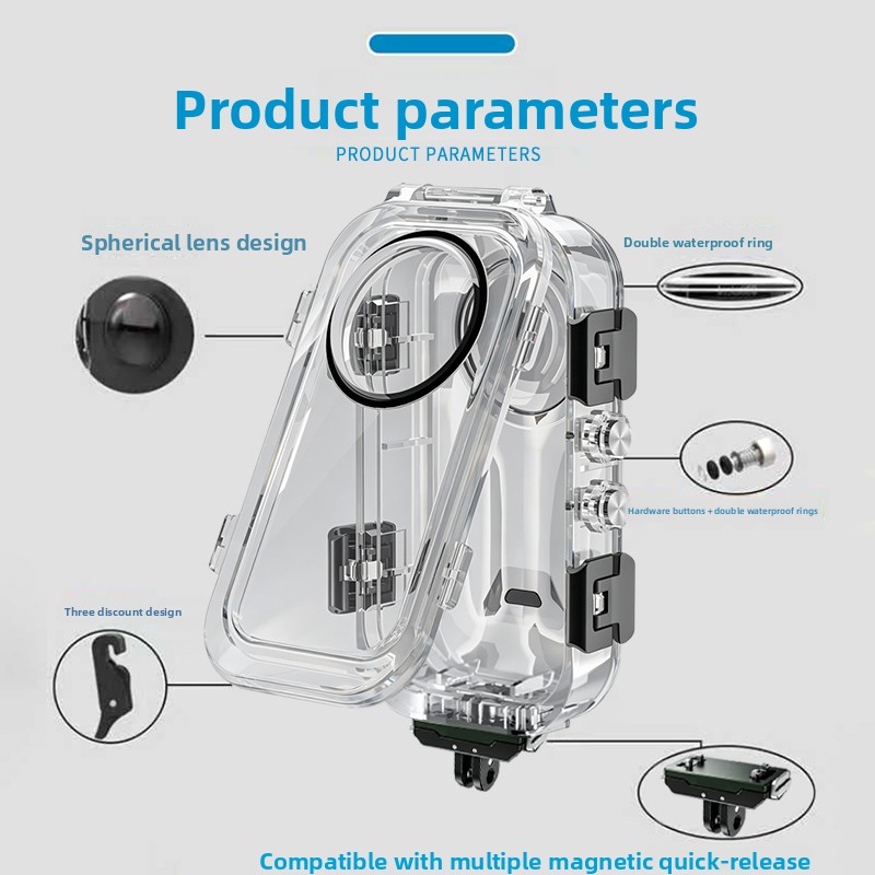 For Insta360 X6 Waterproof Inv - Action Camera Diving Case Underwater 60M ulasan dan harga