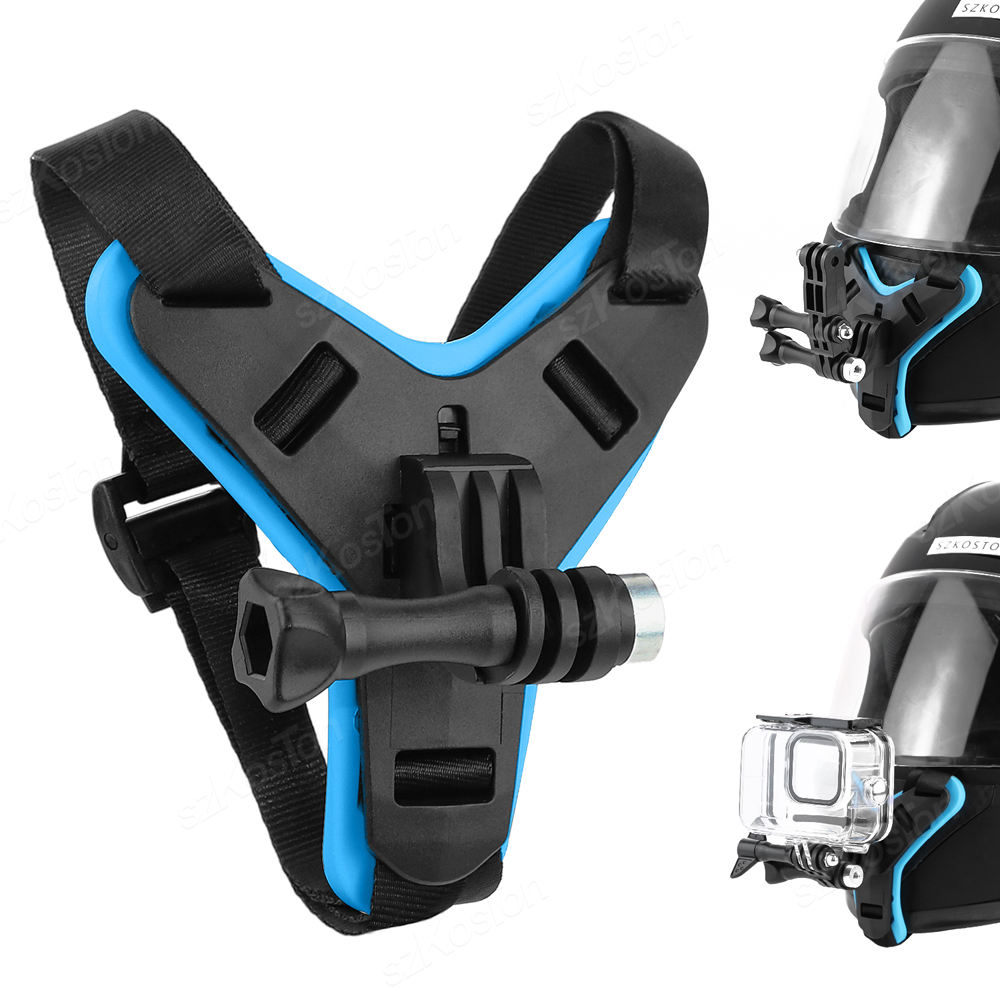 Motorcycle Helmet Mount Strap  - Action Camera Motorcycle Helmet Mount ulasan dan harga