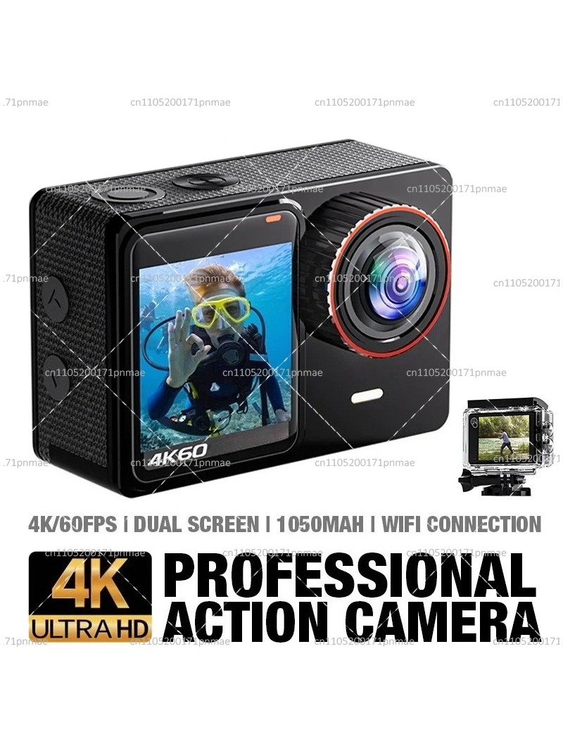 4K 60FPS WiFi Action Camera Du - Action Camera 4K 60Fps Dual Screen ulasan dan harga