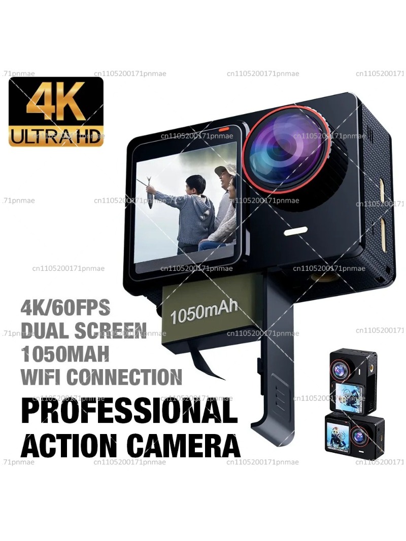 4K 60FPS WiFi Action Camera Du - Action Camera 4K 60Fps Dual Screen ulasan dan harga