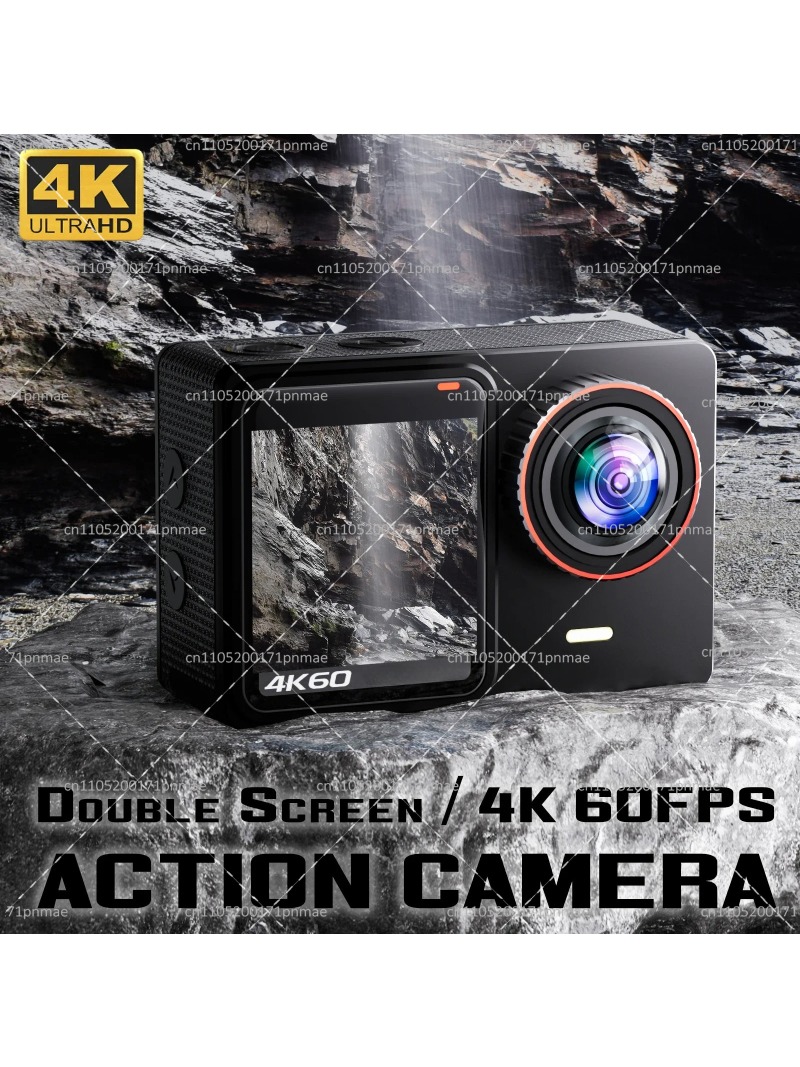 4K 60FPS WiFi Action Camera Du - Action Camera 4K 60Fps Dual Screen ulasan dan harga