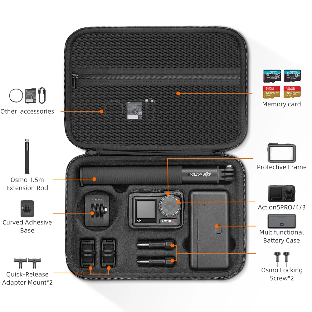 Portable Case Waterproof Bag C - Action Camera Selfie Stick Invisible ulasan dan harga