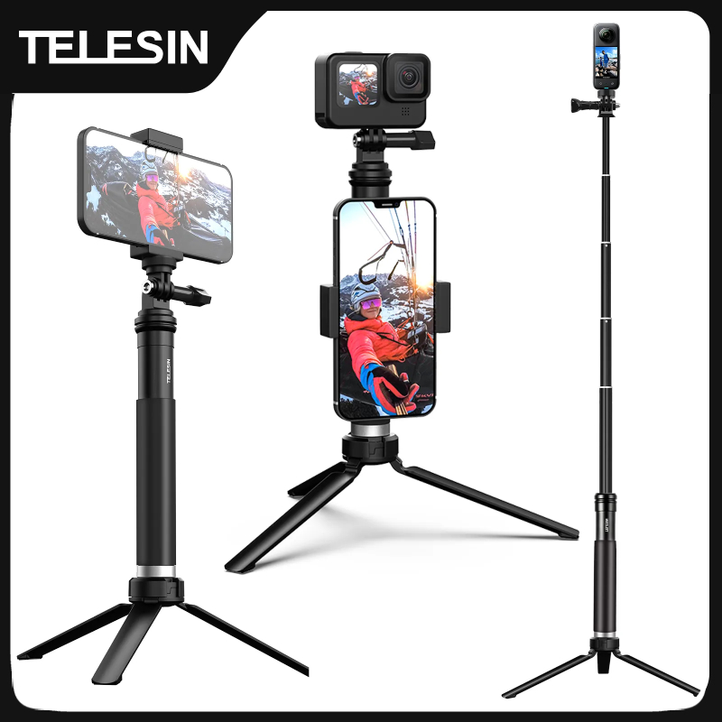 TELESIN For GoPro Selfie Stick - Action Camera Selfie Stick Invisible ulasan dan harga