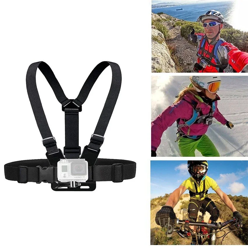 Adjustable Chest Body Strap Mo - Action Camera Chest Strap Harness Mount ulasan dan harga