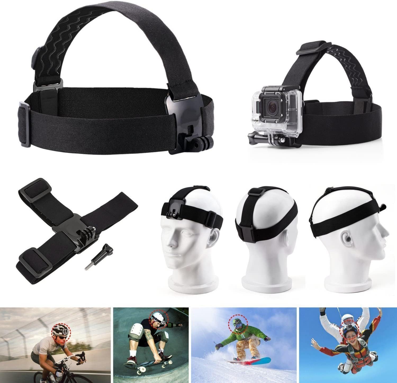 Accessories Bundle Kit Head St - Action Camera Chest Strap Harness Mount ulasan dan harga
