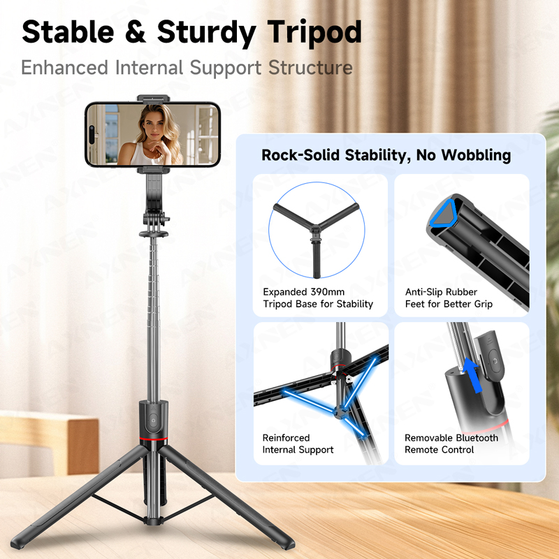 AXNEN F15 Extendable Selfie St - Action Camera Selfie Stick Invisible ulasan dan harga
