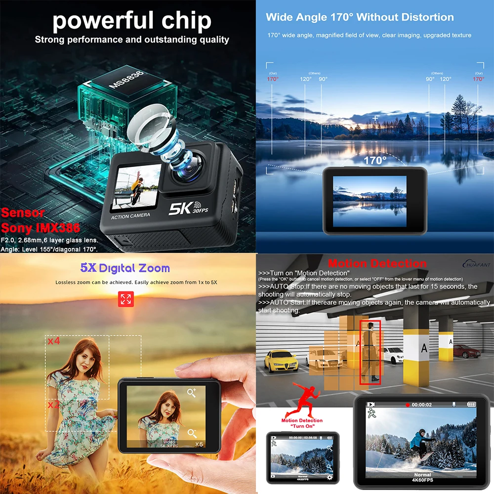 G9SE Action Camera 5K30fps 4K6 - Action Camera 4K 60Fps Dual Screen ulasan dan harga