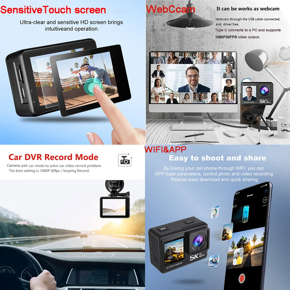G9SE Action Camera 5K30fps 4K6 - Action Camera 4K 60Fps Dual Screen ulasan dan harga